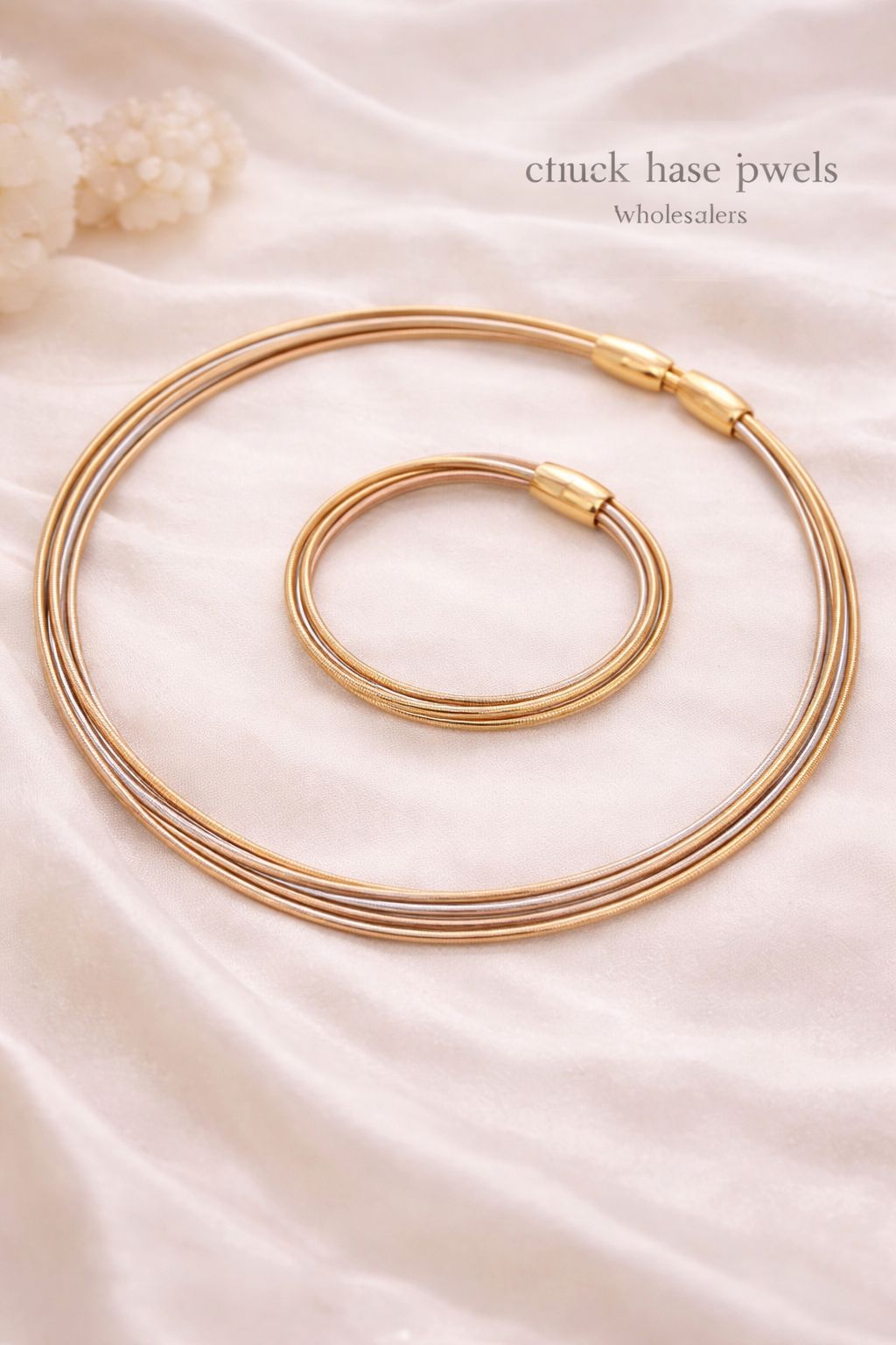 TwistLine Royale – Necklace & Bangle Combo Set