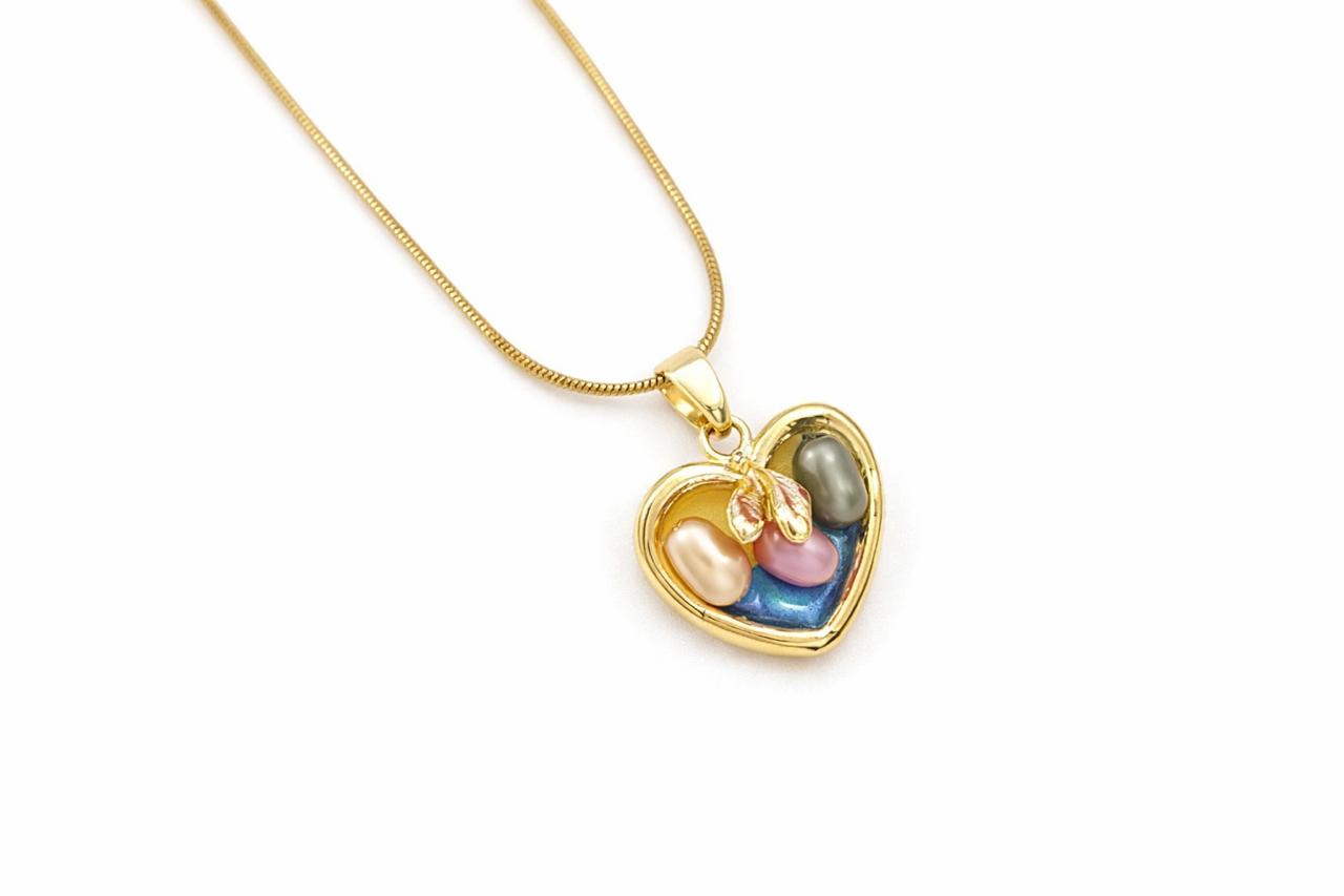 Pearl Heart Pendant Chain