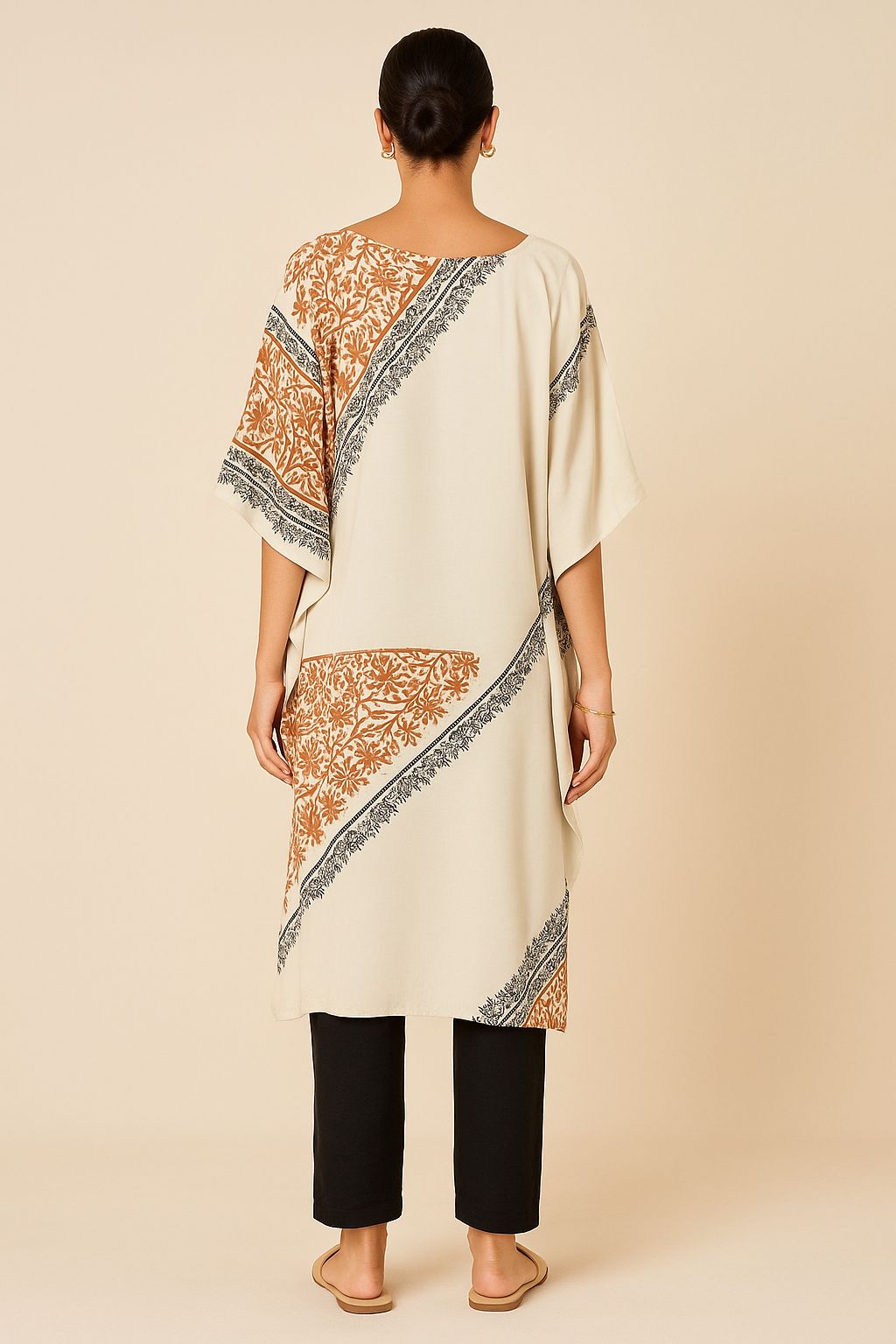 Printed Kaftan Kurta.