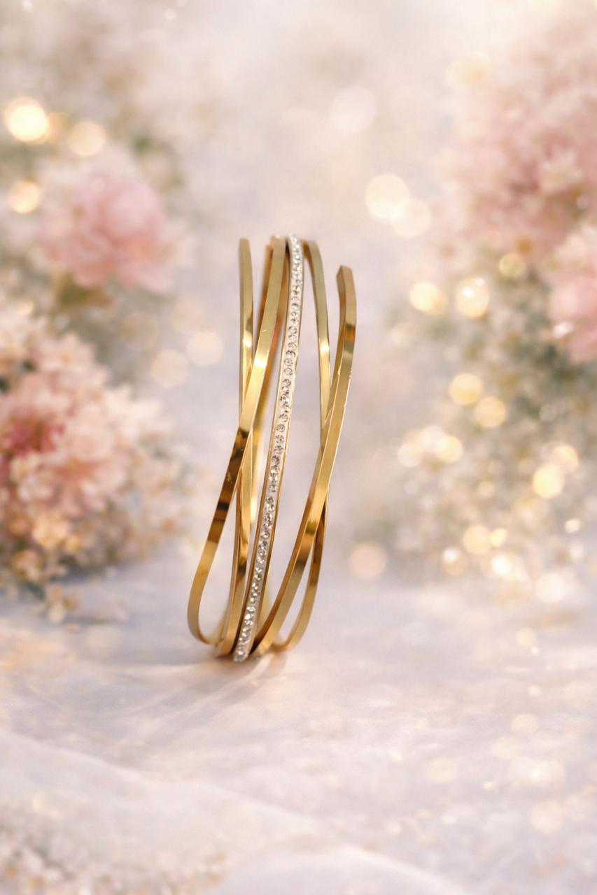 Eimak Trio Glow Crystal Bangle