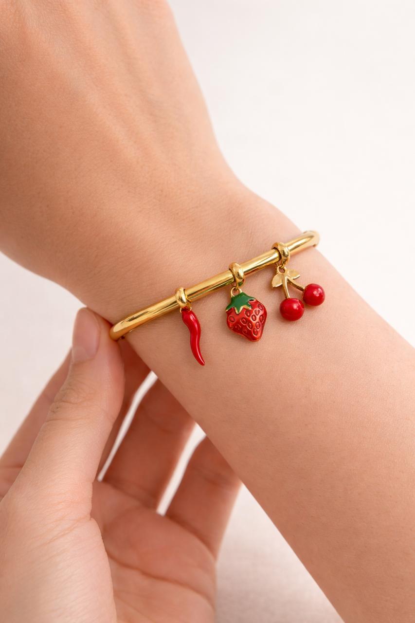 Eimak Cherry Pop Charm Bangle