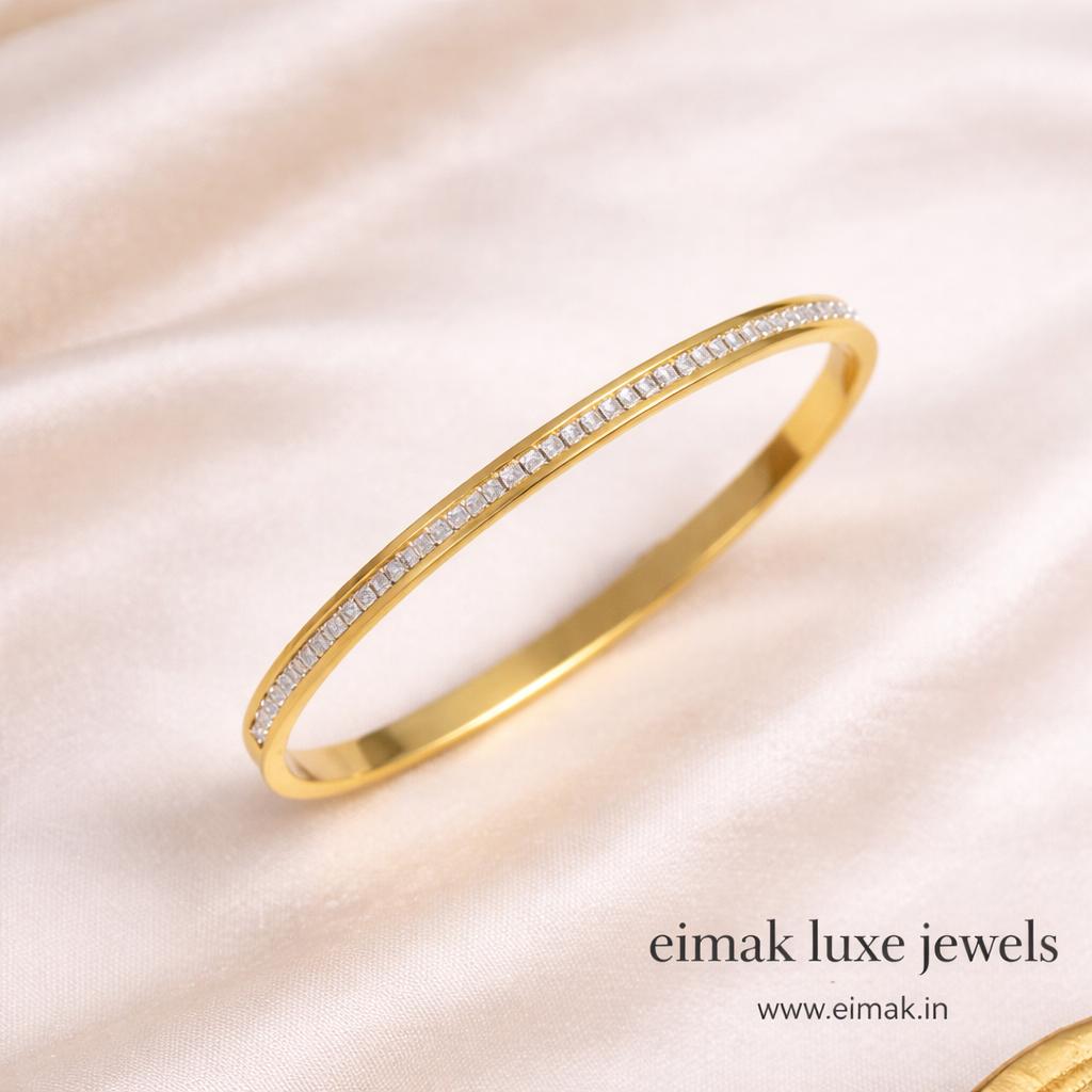 classic crystal line bangles