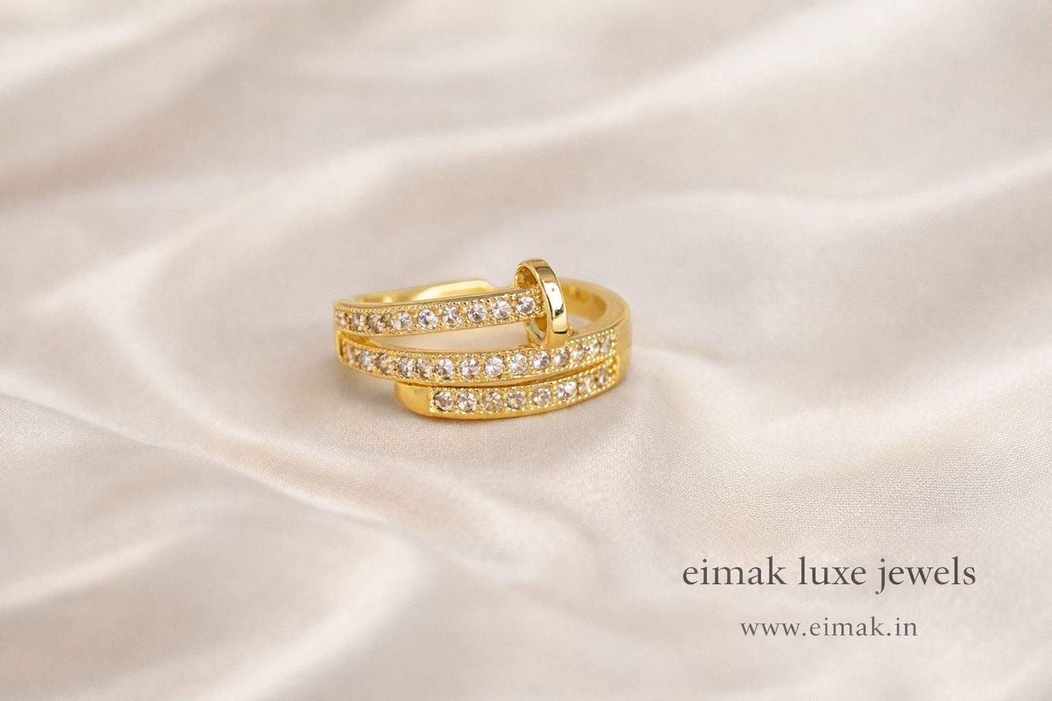 Golden Infinity Spark Ring