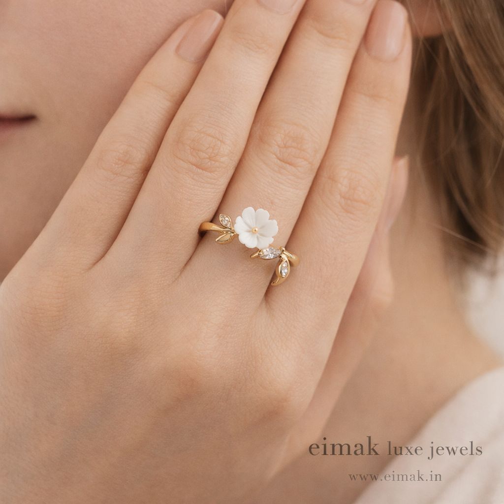 Ivory Bloom Floral Ring