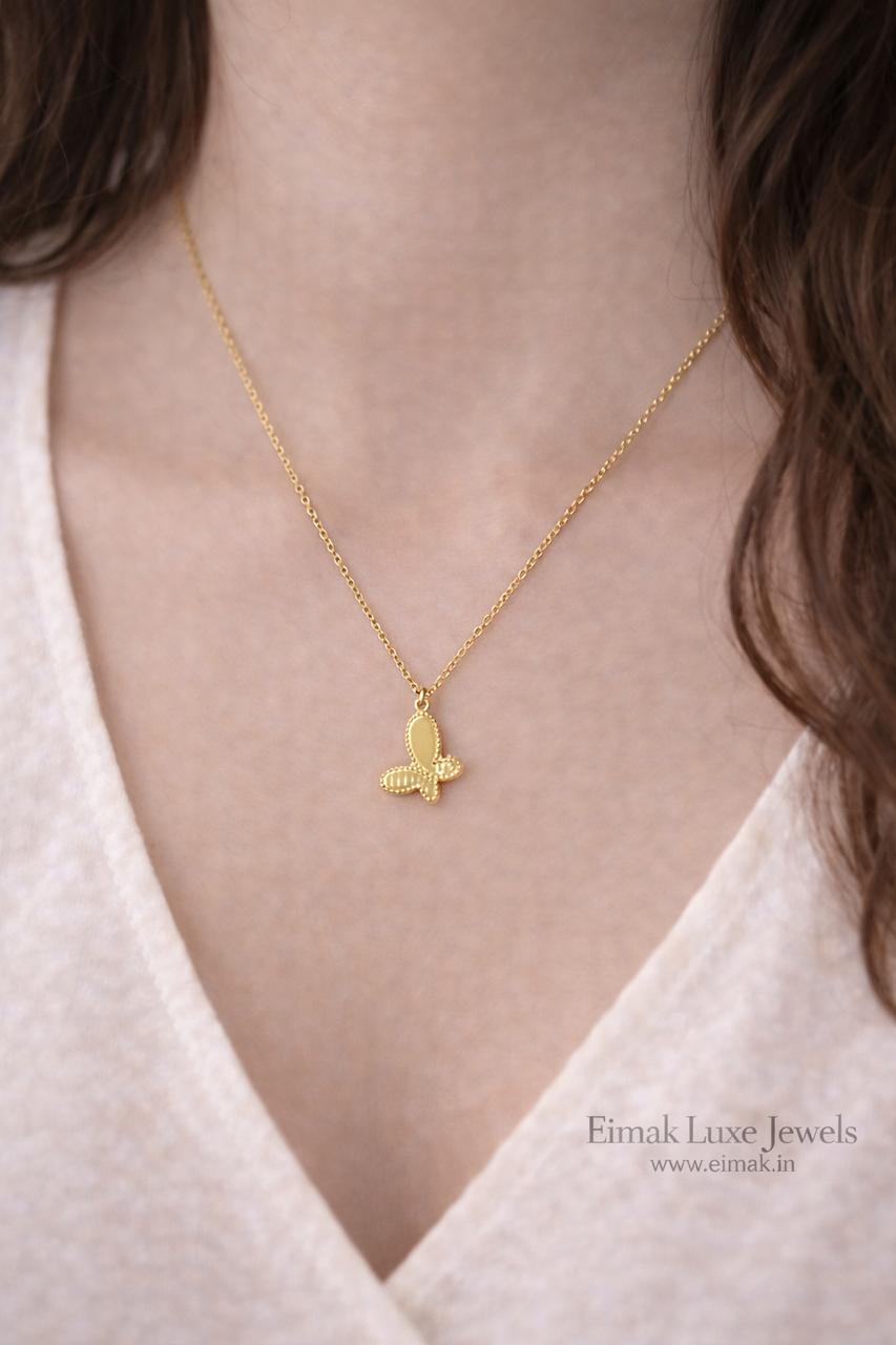 Butterfly pendant chain 
