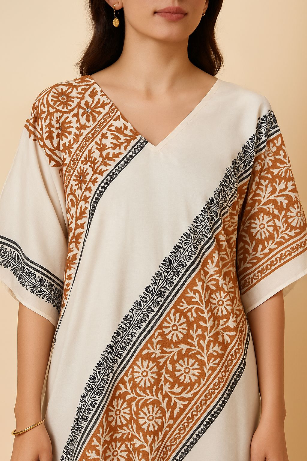 Printed Kaftan Kurta.