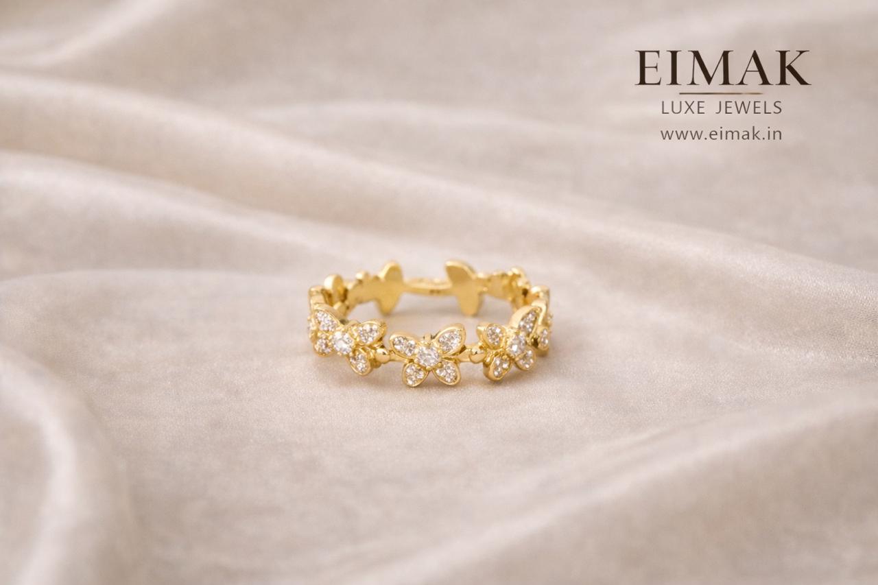 Golden Flutter Butterfly Ring