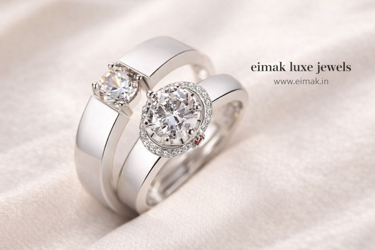 Majestic Halo Love Couple Ring Set