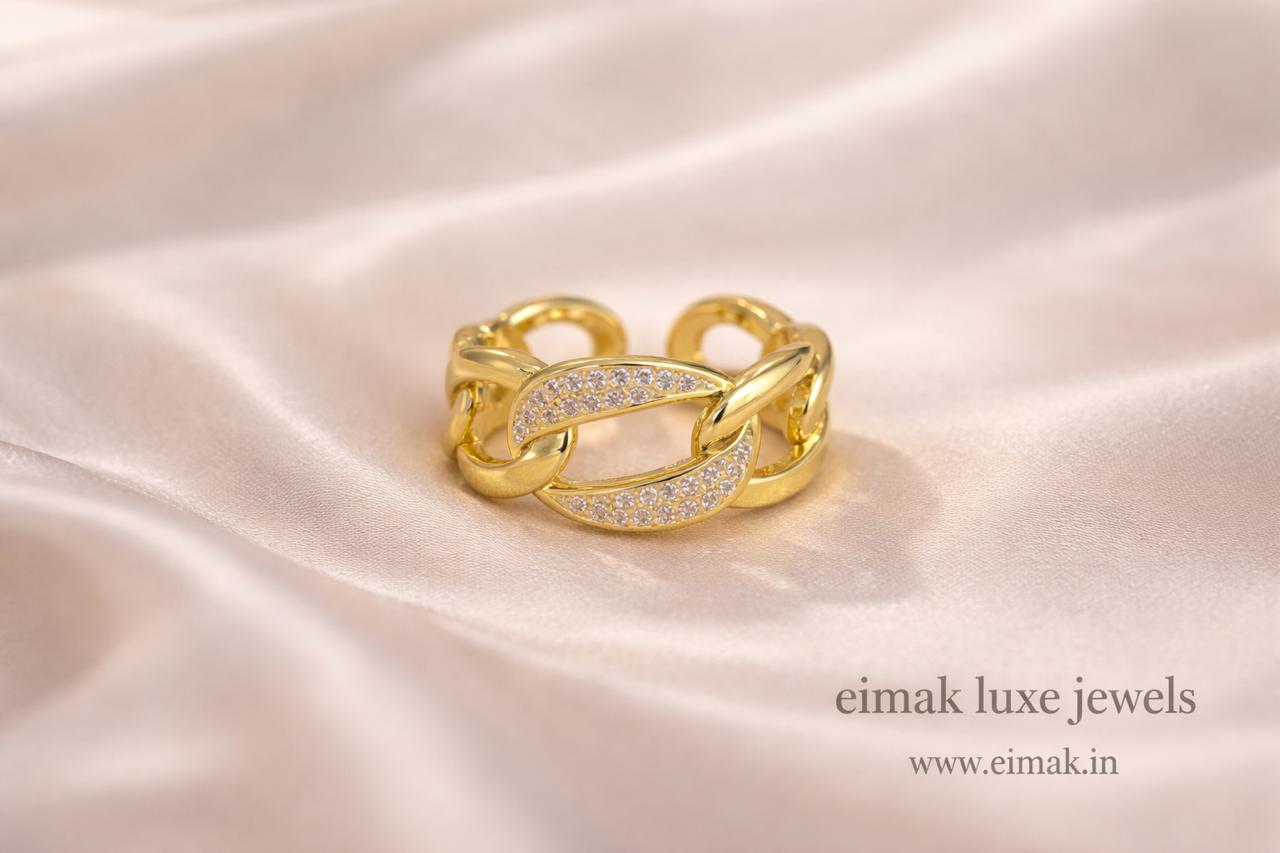 Aurora Link Sparkle Ring