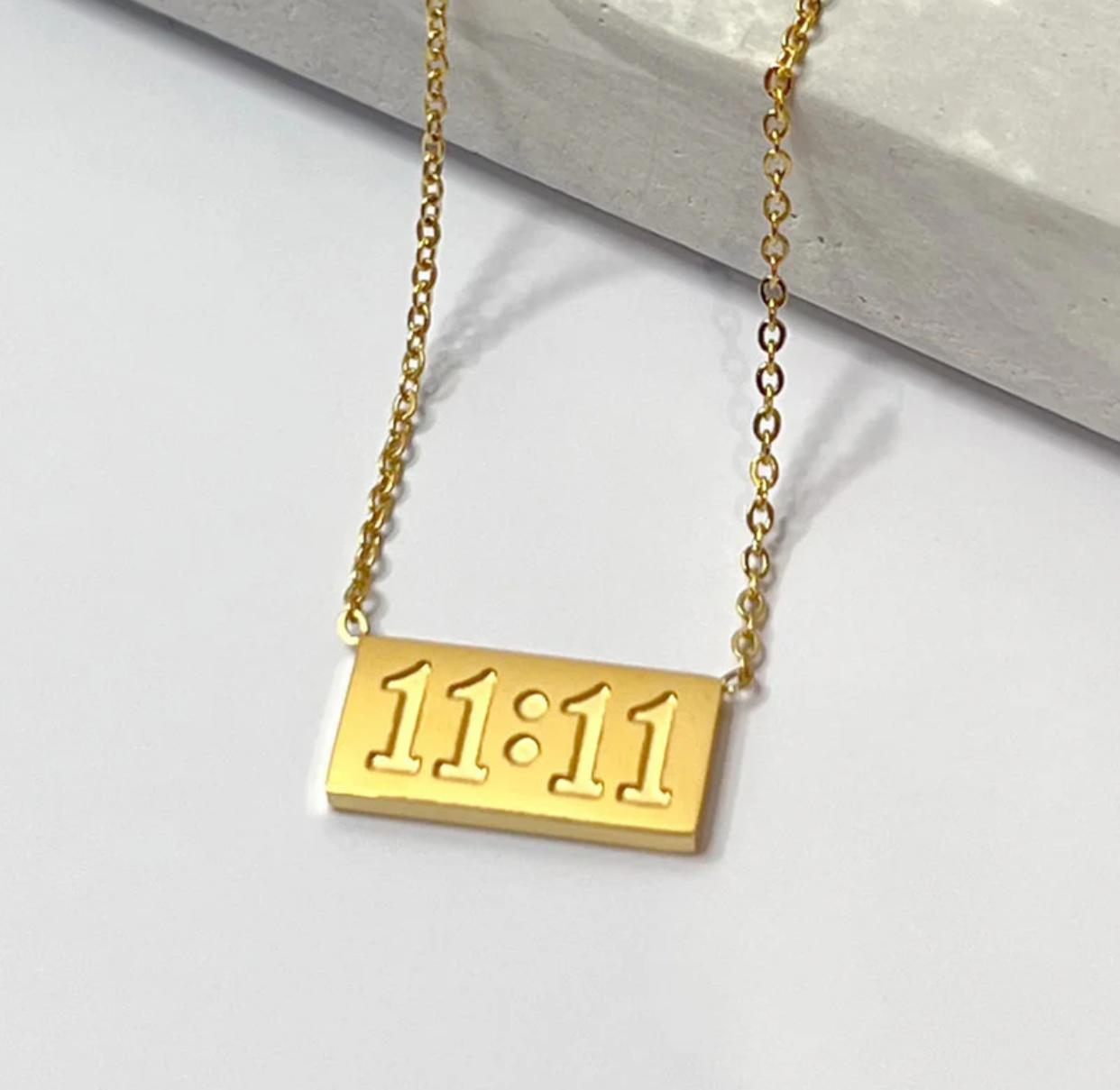 11:11 Manifestation Bar Necklace