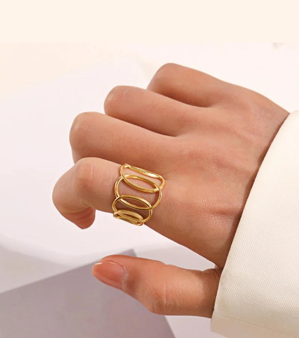 Eimak Orbit Lines Statement Ring