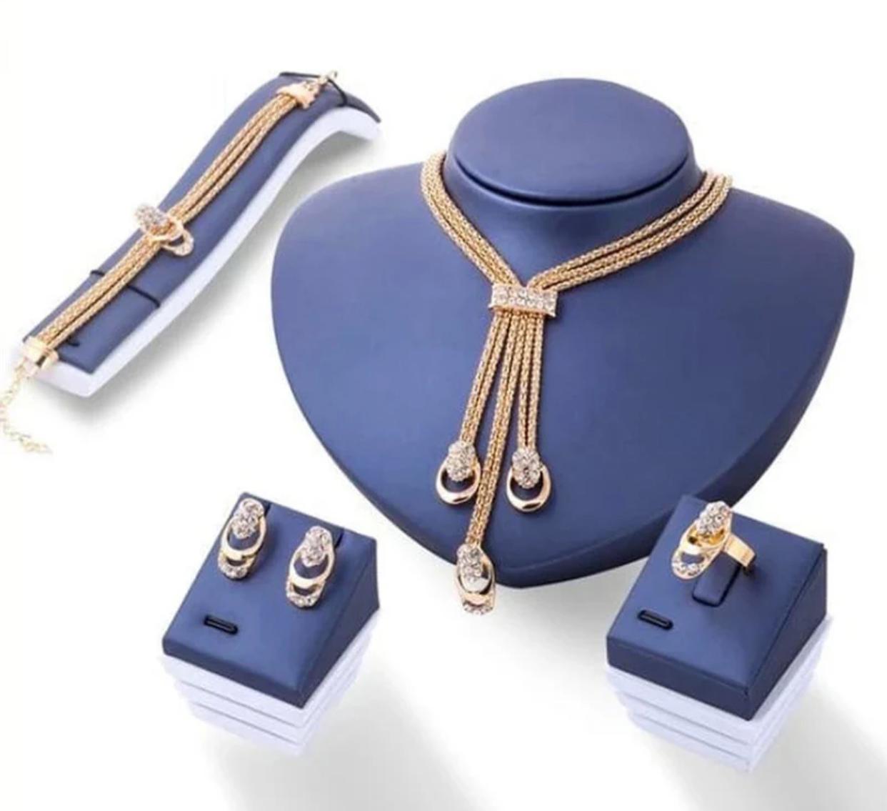 Fascinating Crystal Note Marvelous Necklace Earing Bracelet Ring for women and girls