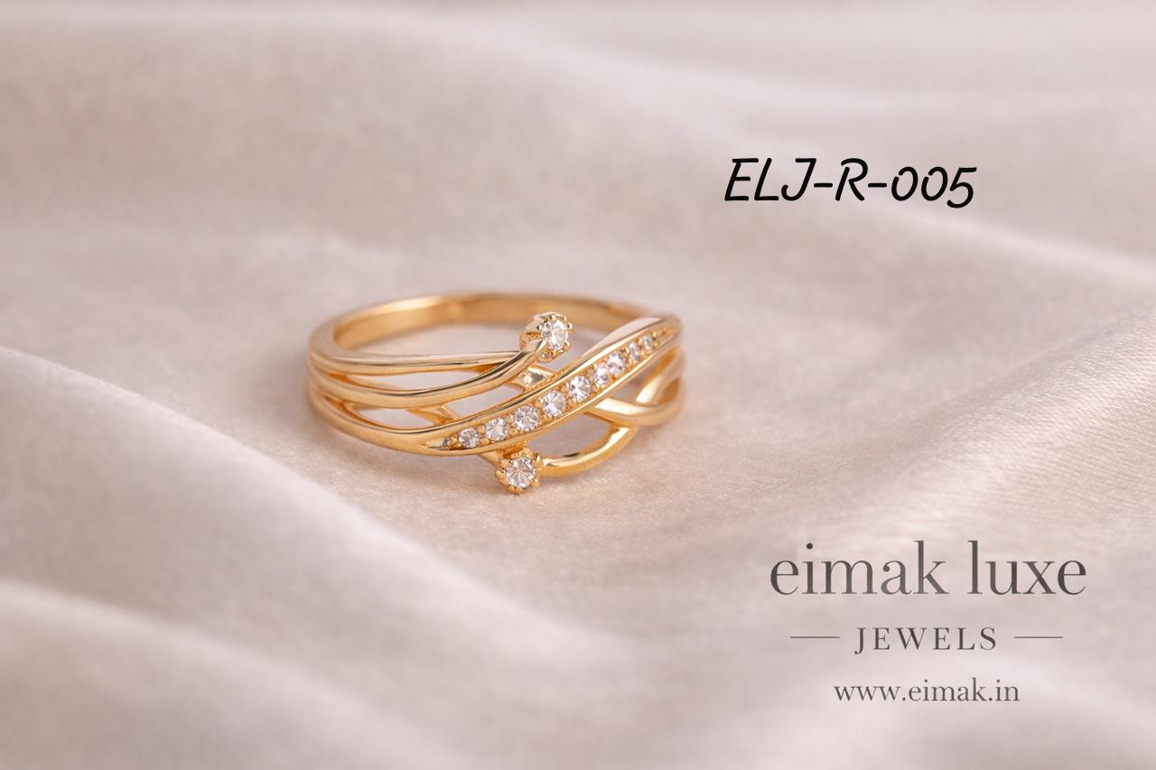 ELJ-R-005 Twinkle Wave Ring
