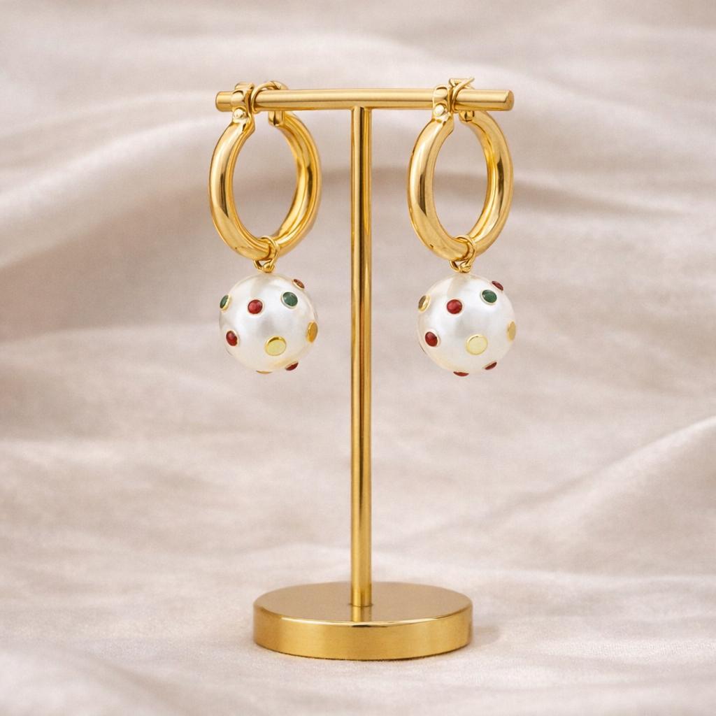 Celeste Charm Drop Earrings