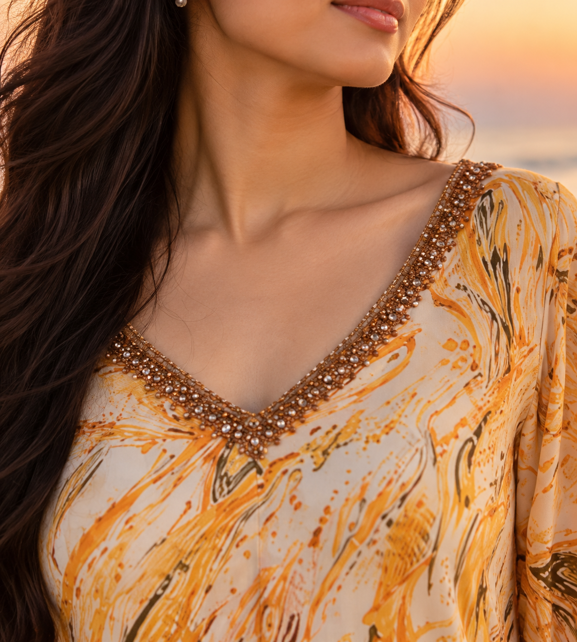 Golden Marble Elegance Maxi