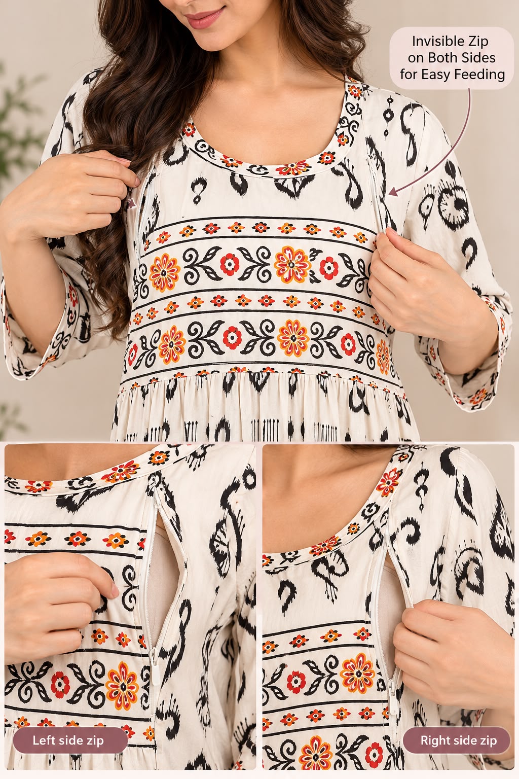 Noor – Ethnic Print Maxi Dress