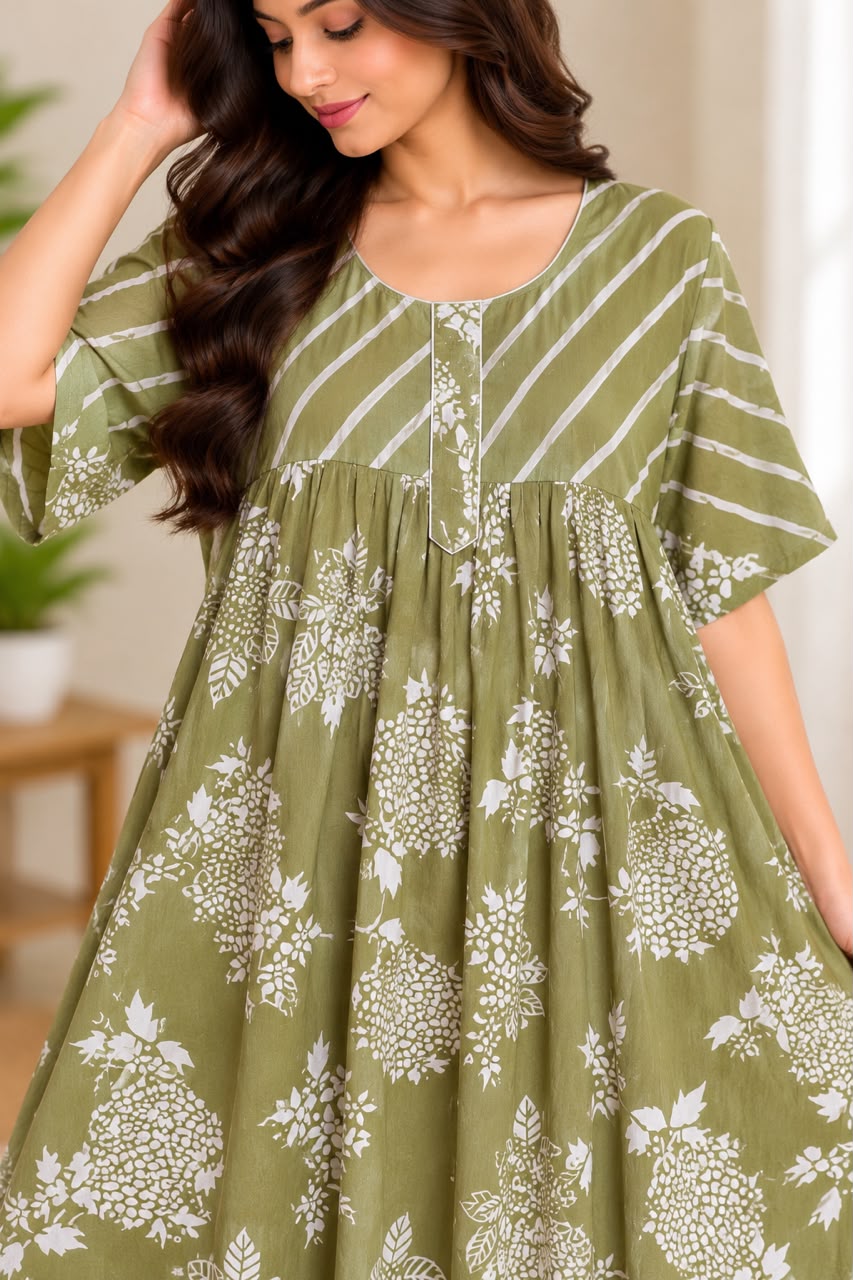 Olive Bloom Maxi 
