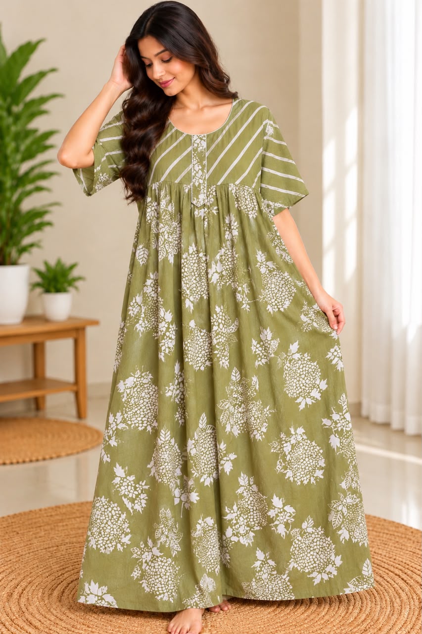 Olive Bloom Maxi 