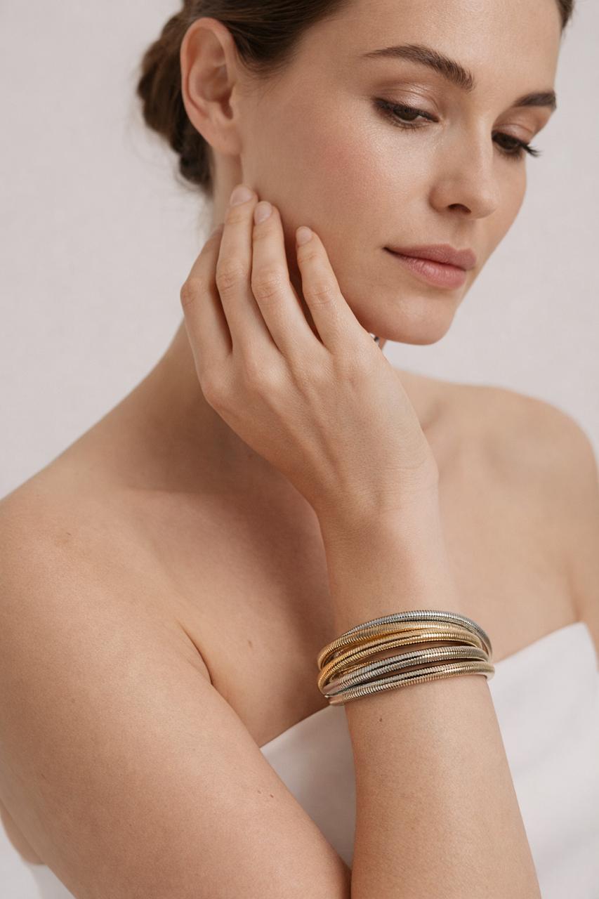 Textured Coil Bangle Set